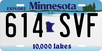 MN license plate 614SVF