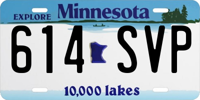 MN license plate 614SVP