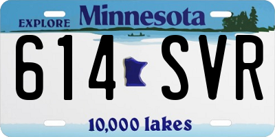 MN license plate 614SVR