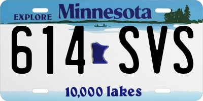 MN license plate 614SVS
