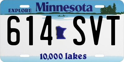 MN license plate 614SVT
