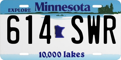 MN license plate 614SWR