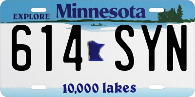 MN license plate 614SYN