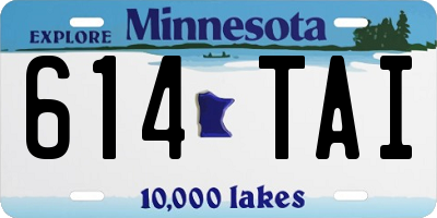 MN license plate 614TAI