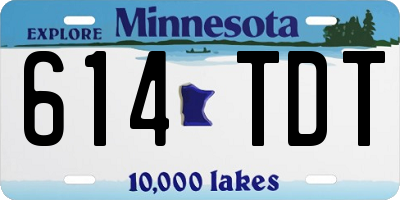 MN license plate 614TDT