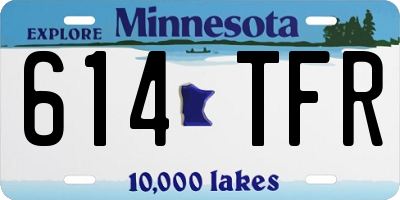 MN license plate 614TFR