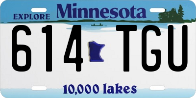 MN license plate 614TGU