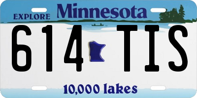 MN license plate 614TIS