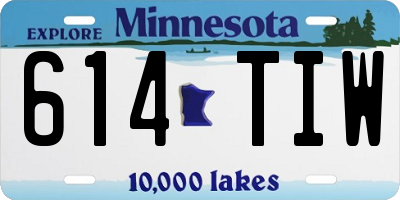 MN license plate 614TIW