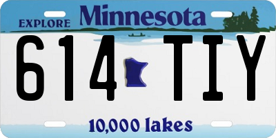 MN license plate 614TIY
