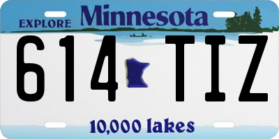 MN license plate 614TIZ