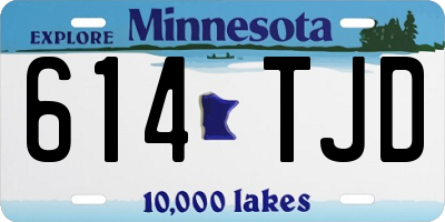 MN license plate 614TJD
