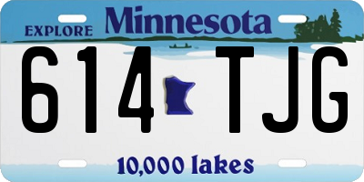 MN license plate 614TJG