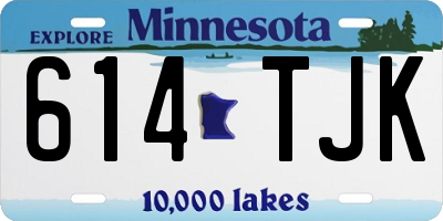 MN license plate 614TJK