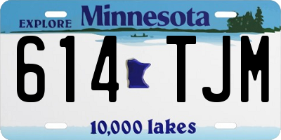 MN license plate 614TJM
