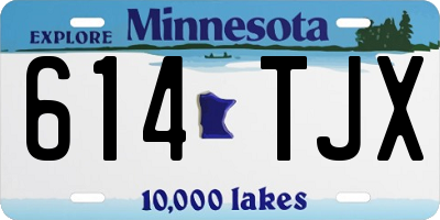 MN license plate 614TJX