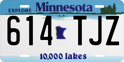 MN license plate 614TJZ