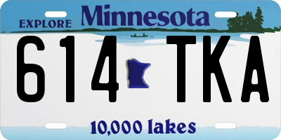 MN license plate 614TKA