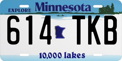 MN license plate 614TKB