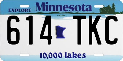 MN license plate 614TKC