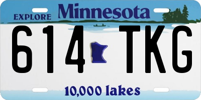 MN license plate 614TKG