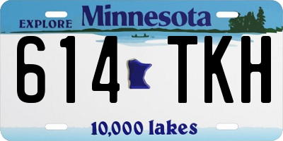 MN license plate 614TKH