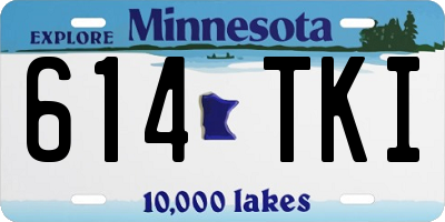 MN license plate 614TKI