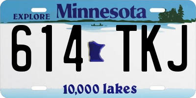 MN license plate 614TKJ