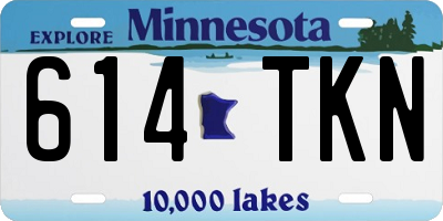 MN license plate 614TKN