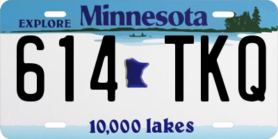 MN license plate 614TKQ