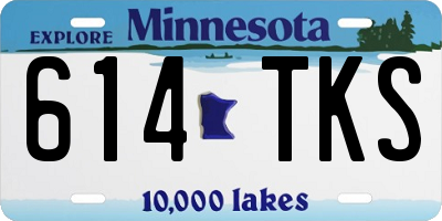 MN license plate 614TKS