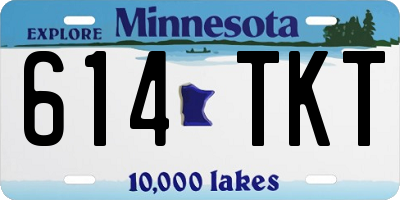 MN license plate 614TKT