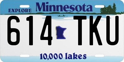 MN license plate 614TKU