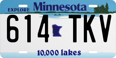 MN license plate 614TKV