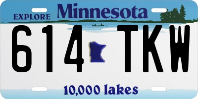 MN license plate 614TKW