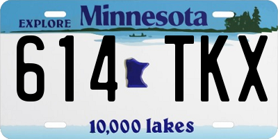 MN license plate 614TKX