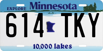 MN license plate 614TKY