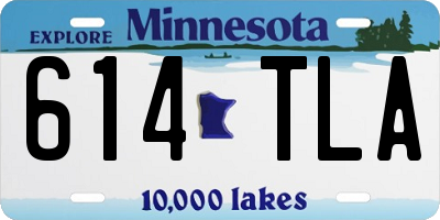 MN license plate 614TLA