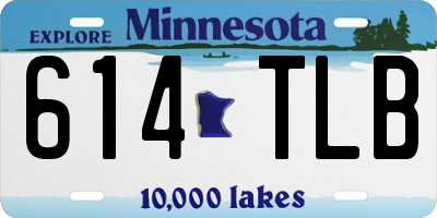 MN license plate 614TLB