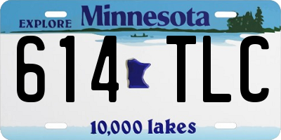 MN license plate 614TLC