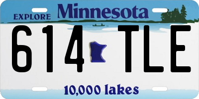 MN license plate 614TLE