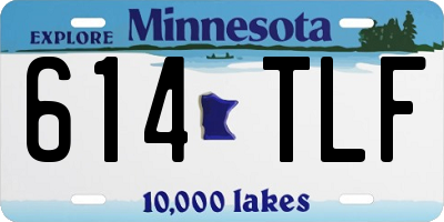 MN license plate 614TLF