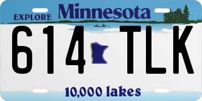 MN license plate 614TLK