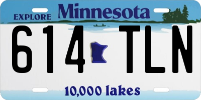 MN license plate 614TLN