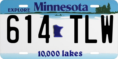 MN license plate 614TLW