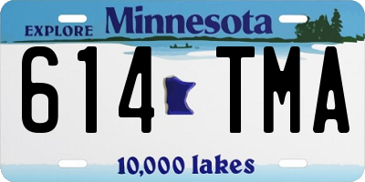 MN license plate 614TMA