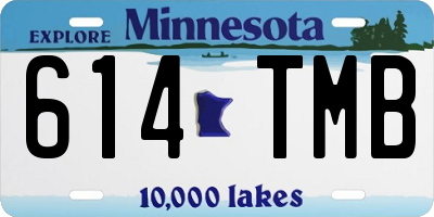 MN license plate 614TMB