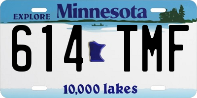 MN license plate 614TMF
