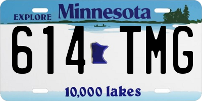MN license plate 614TMG