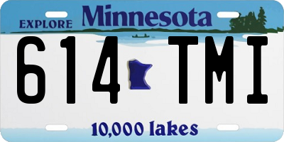 MN license plate 614TMI